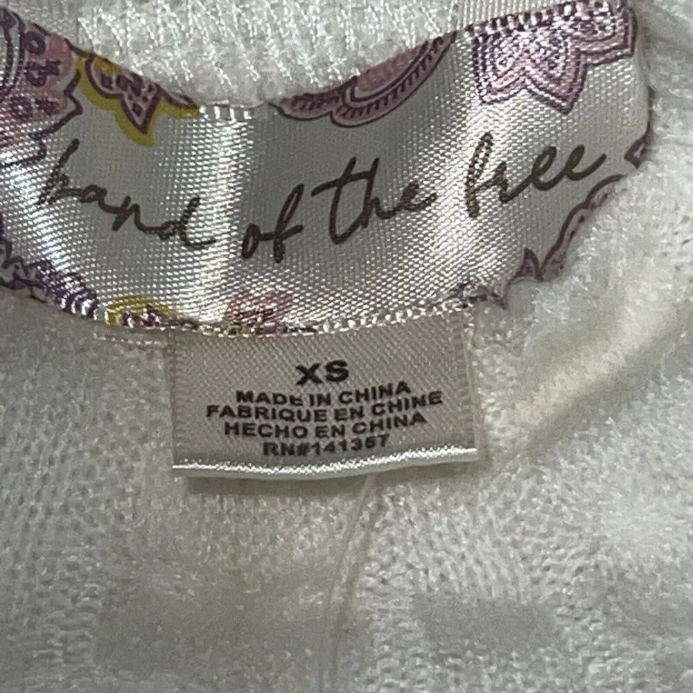 BOG BAND OF THE FREE RAQUEL IVORY‎ RIBBED KNIT PULLOVER SHIRT MOCK NECK SIZE XS - Image 8