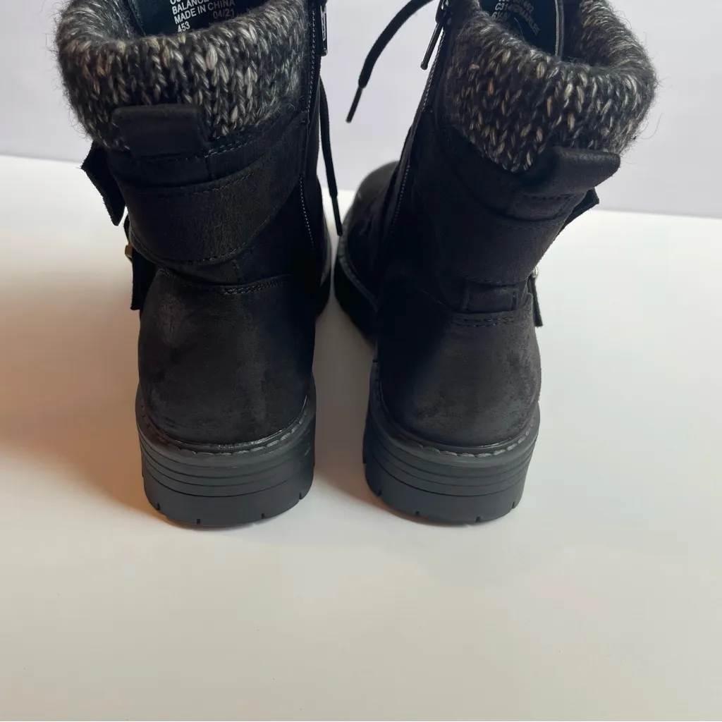 Cliffs by WHITE MOUNTAIN Black Combat Moto Boots with Buckle Details Size undefined - Image 5