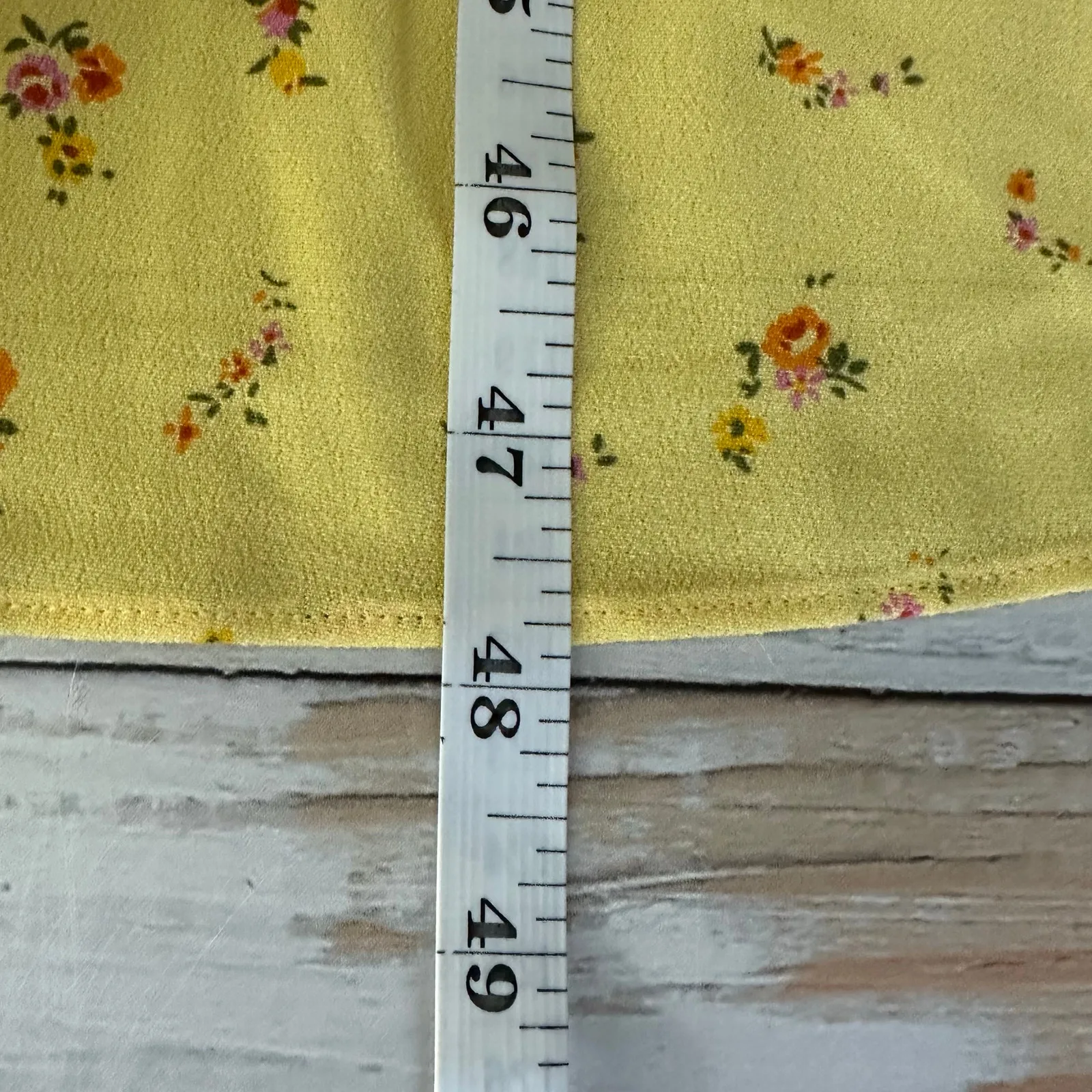 Rumored Sirena Yellow Floral Halter Midi Wrap Dress Windswept Small - Image 8