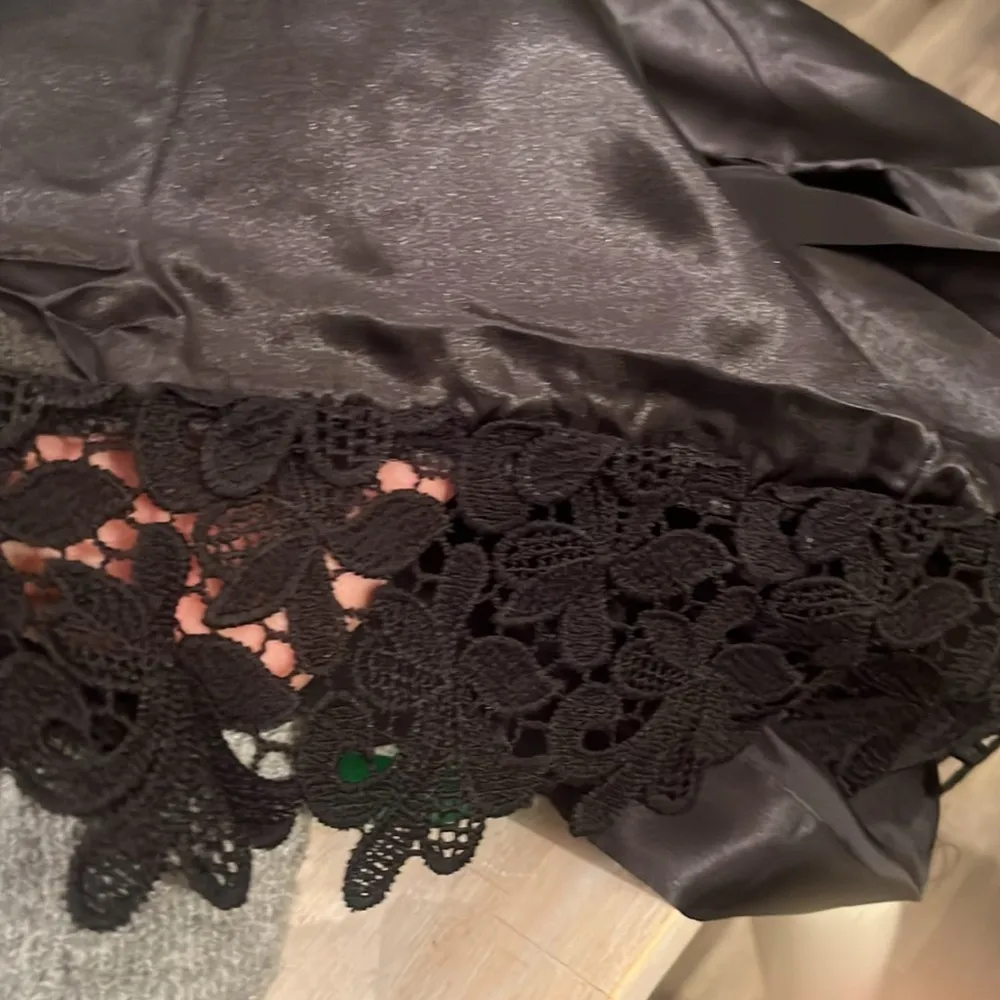 BLACK LACE TRIM DAINTY ROBE size XXL kimono bride bridesmaid NWT - Image 13