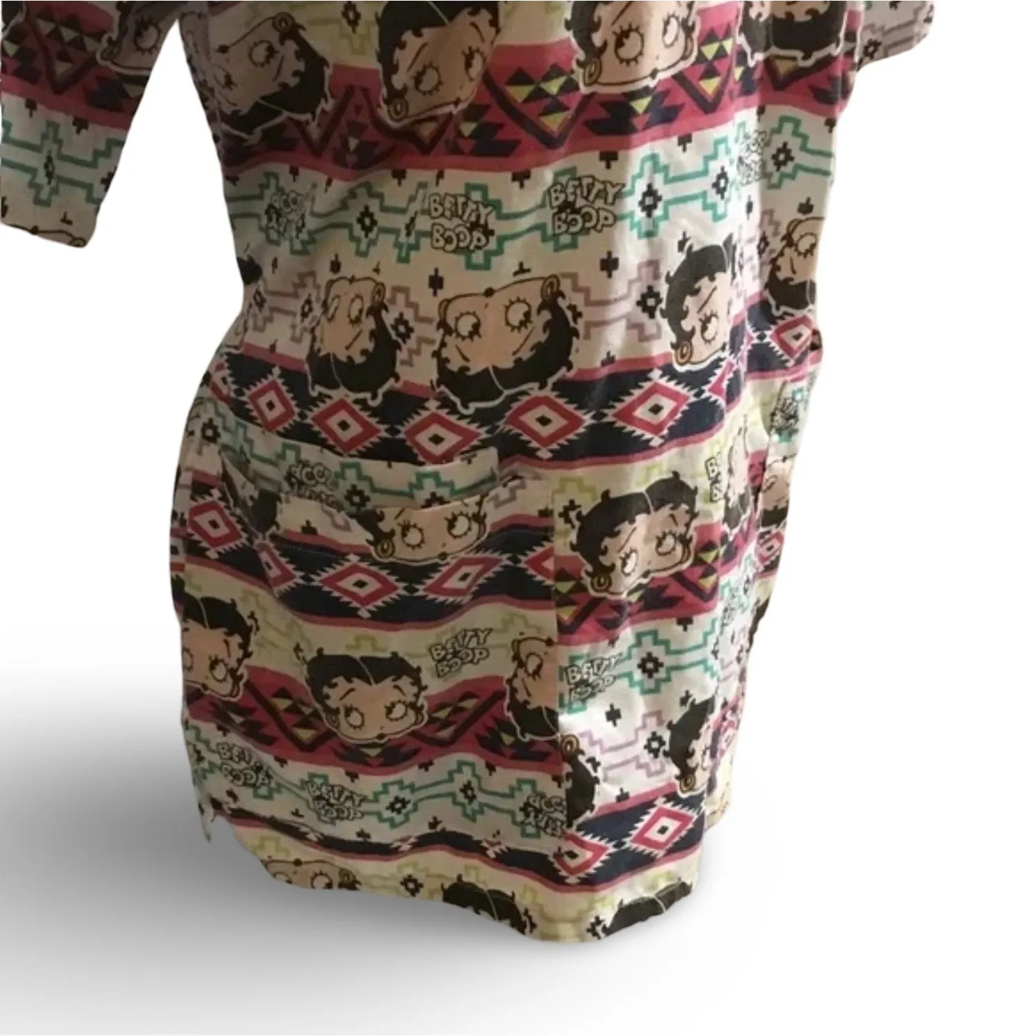 Betty Boop Medical Scrub Mock Wrap Top - Image 3