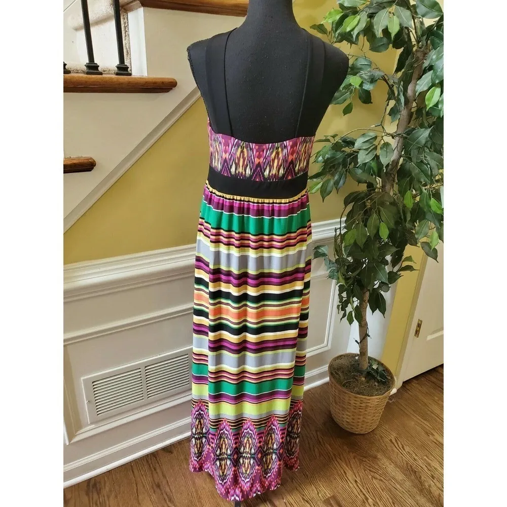 Emma & Michelle Medium Halter Tie Maxi Dress - Image 8