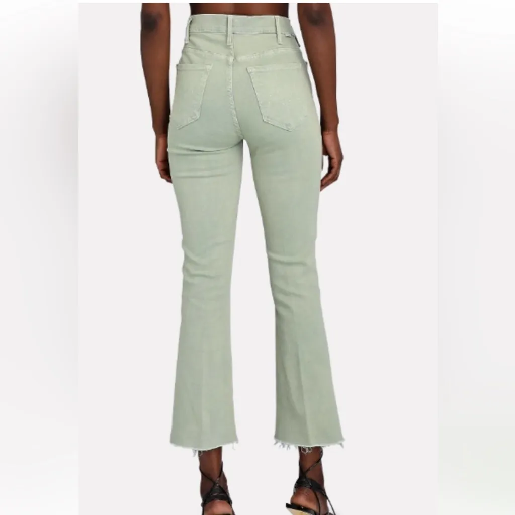 MOTHER The Hustler Ankle Fray Jeans in Second Chance Green Womens Size 28 - Image 2