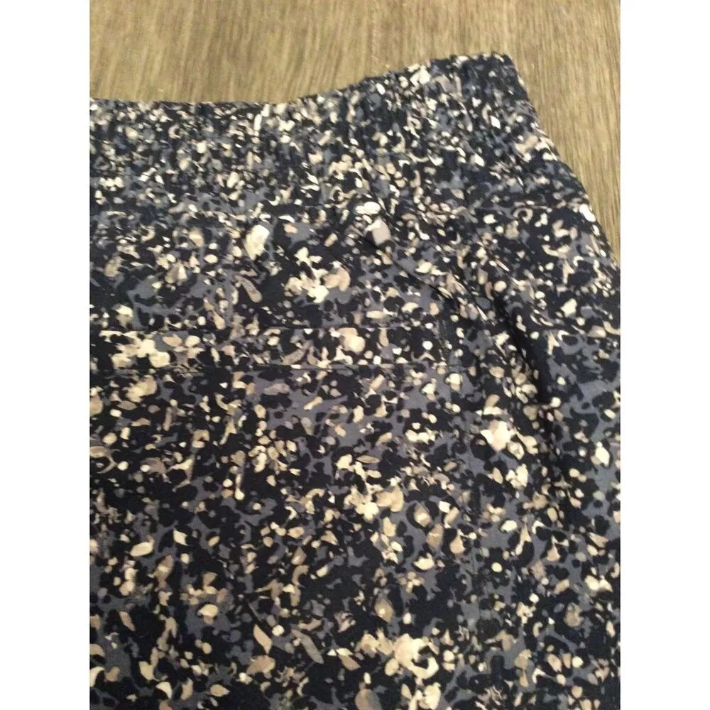 Athleta Size 10 Print Skort Navy Gray Womens Side Pockets - Image 3