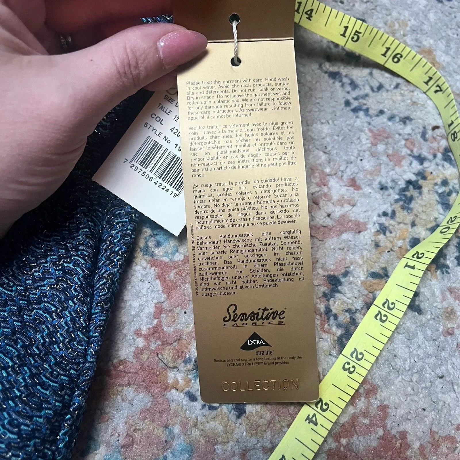 GOTTEX Cruise Tummy Control Lined Sz 12 Blue One-Piece Swimsuit NWT $228. - Image 7