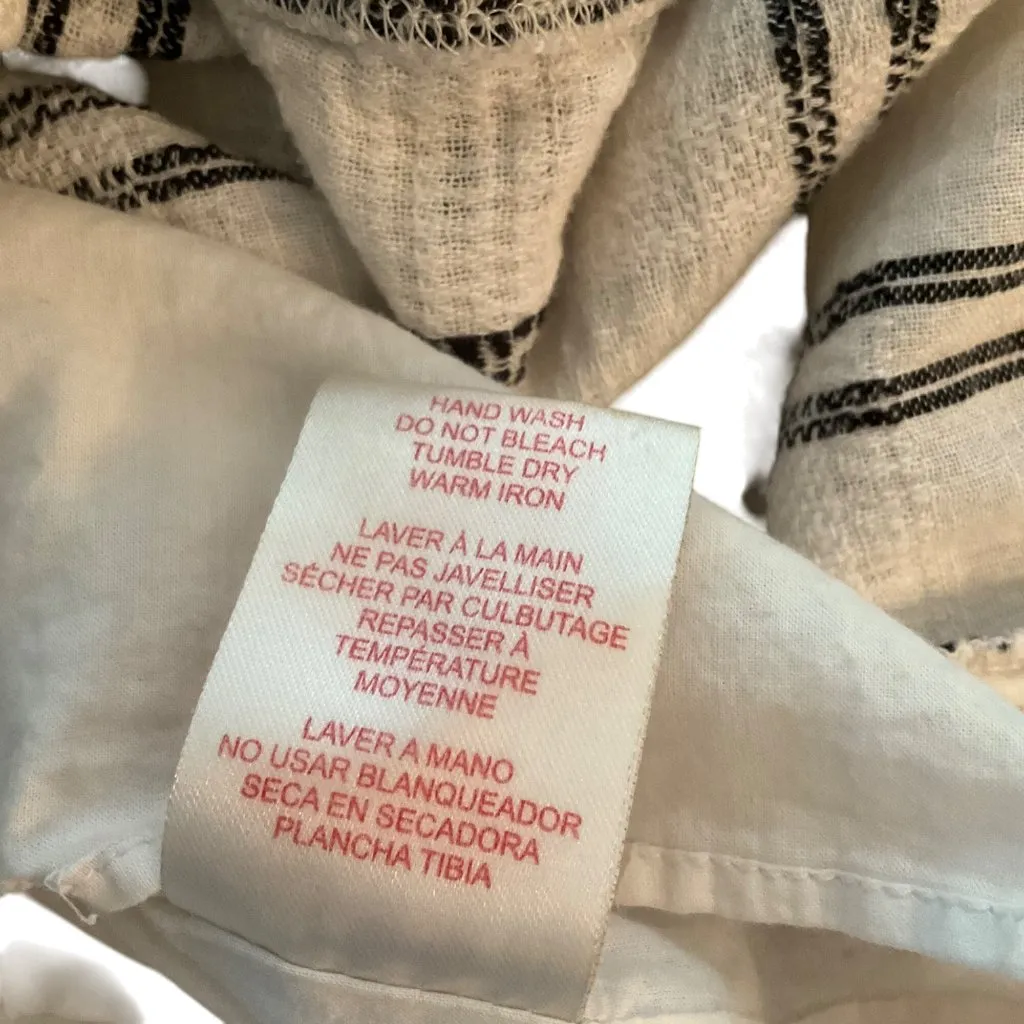 Red Carter White & Black Striped  Midi Dress With Tassels XS boho festival - Image 7