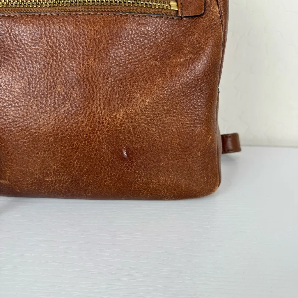 Fossil Brown Leather Cowhide Backpack - Image 6