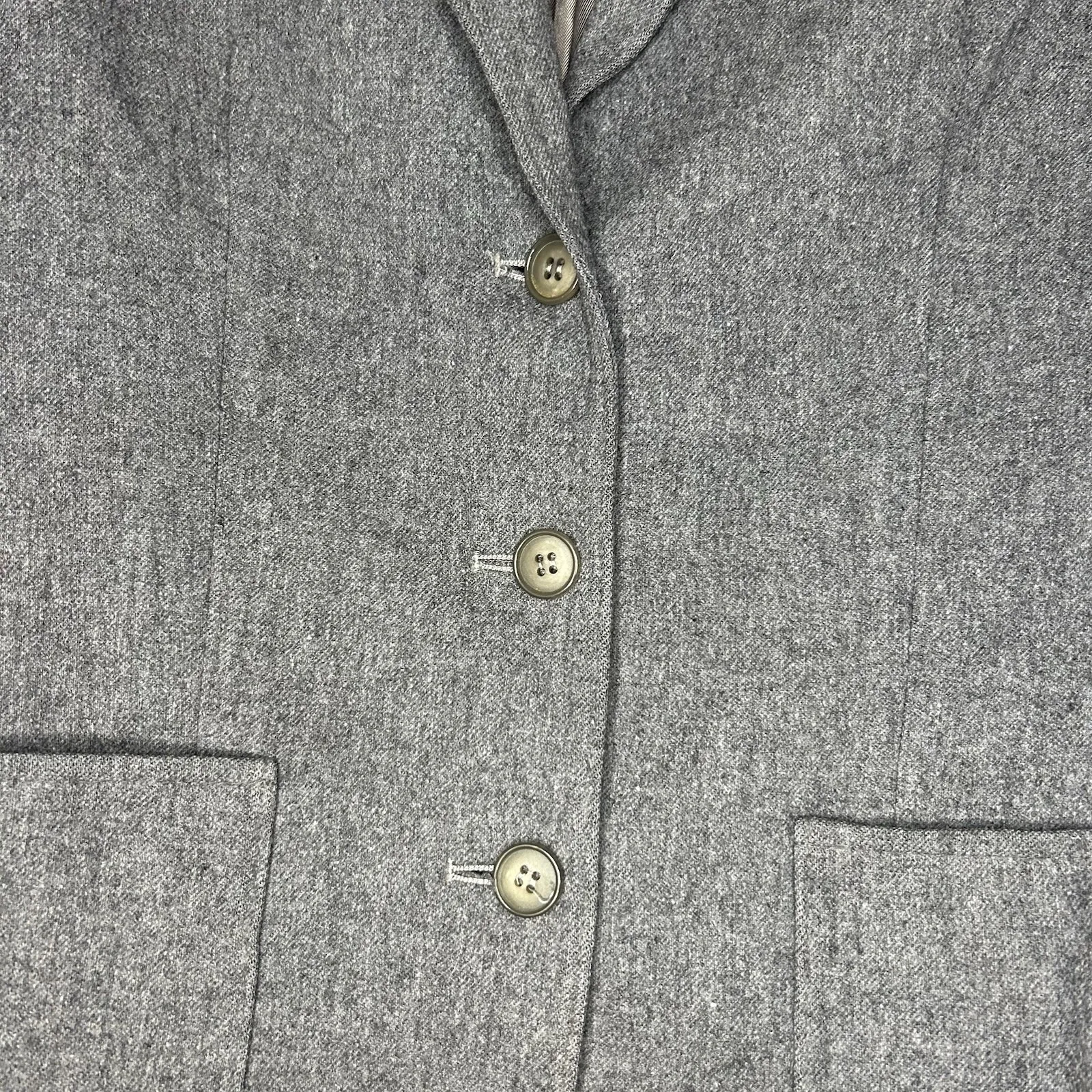 Vintage Pendleton Womens 100% Virgin Wool Suit Jacket/Blazer Gray Size 12 - Image 4