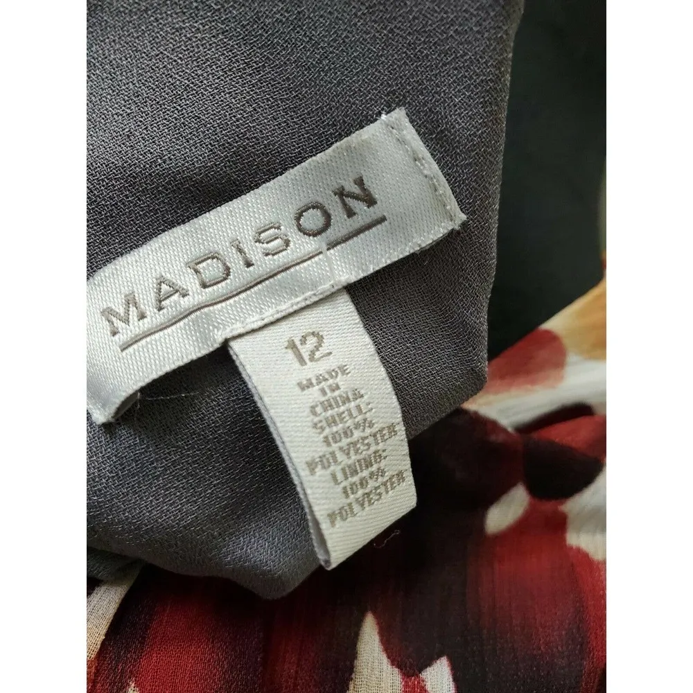 Madison Women's Multicolor Polyester Sleeveless Round Neck Knee Length Dress 12 - Image 8