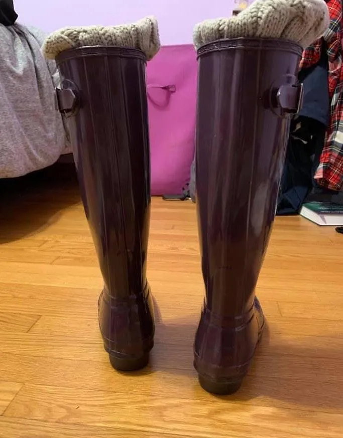 Purple / Plum Tall Rain Boots - Image 3