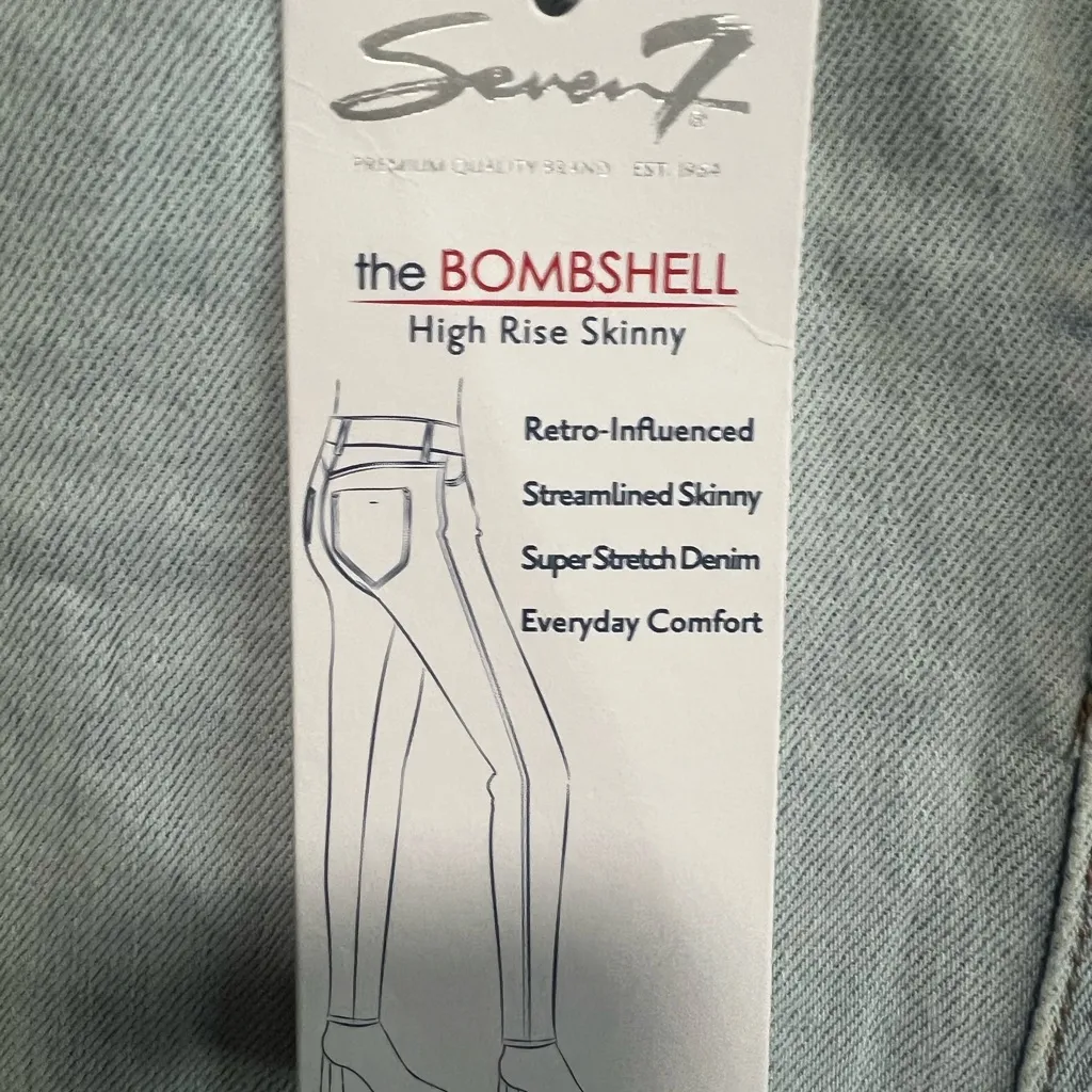 Seven 7 High-rise Bombshell Ripped Skinny Jeans, New with Tags - Image 5