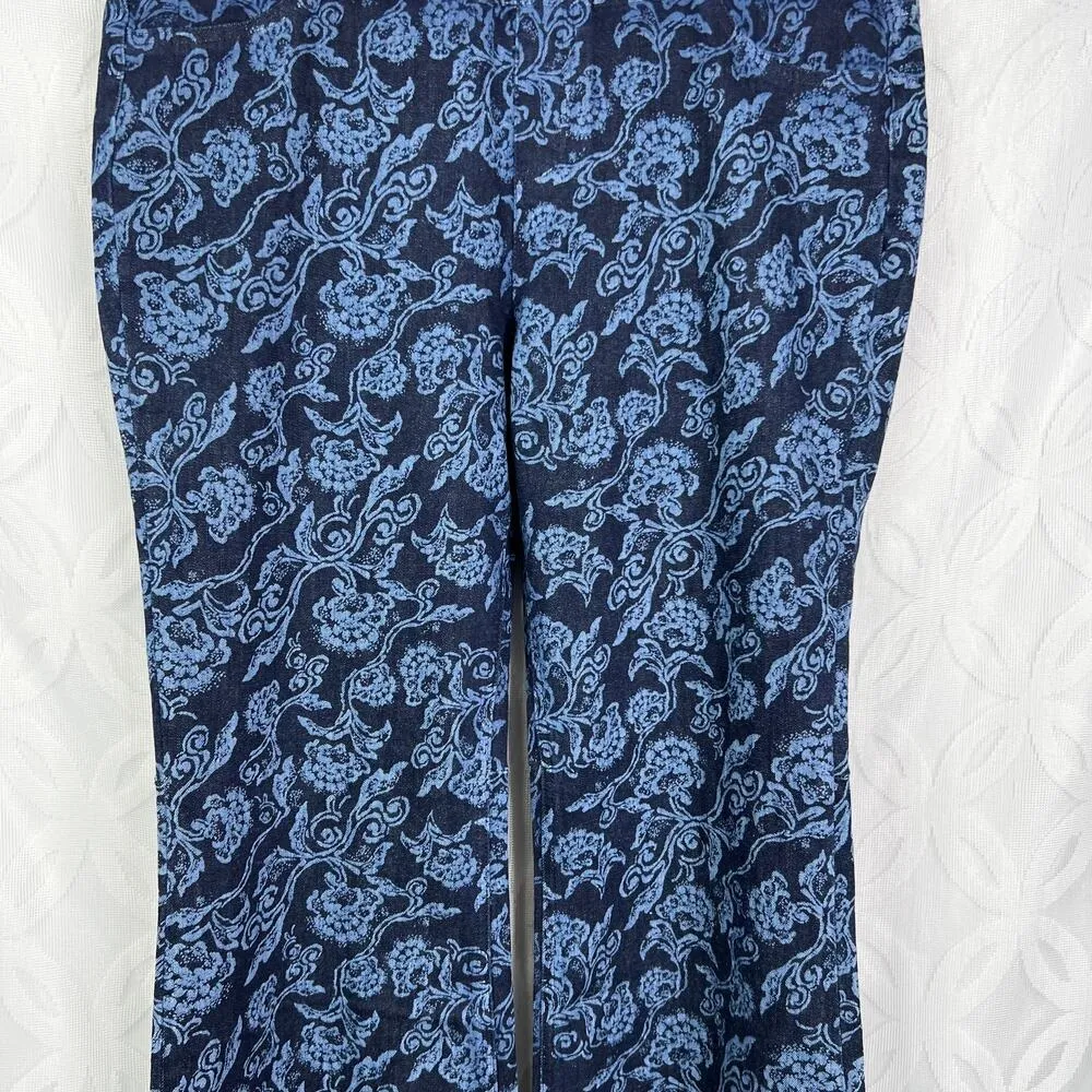 Soft Surroundings The Ultimate Supremely Soft Denim Pull On Flare Jeans Size L - Image 9