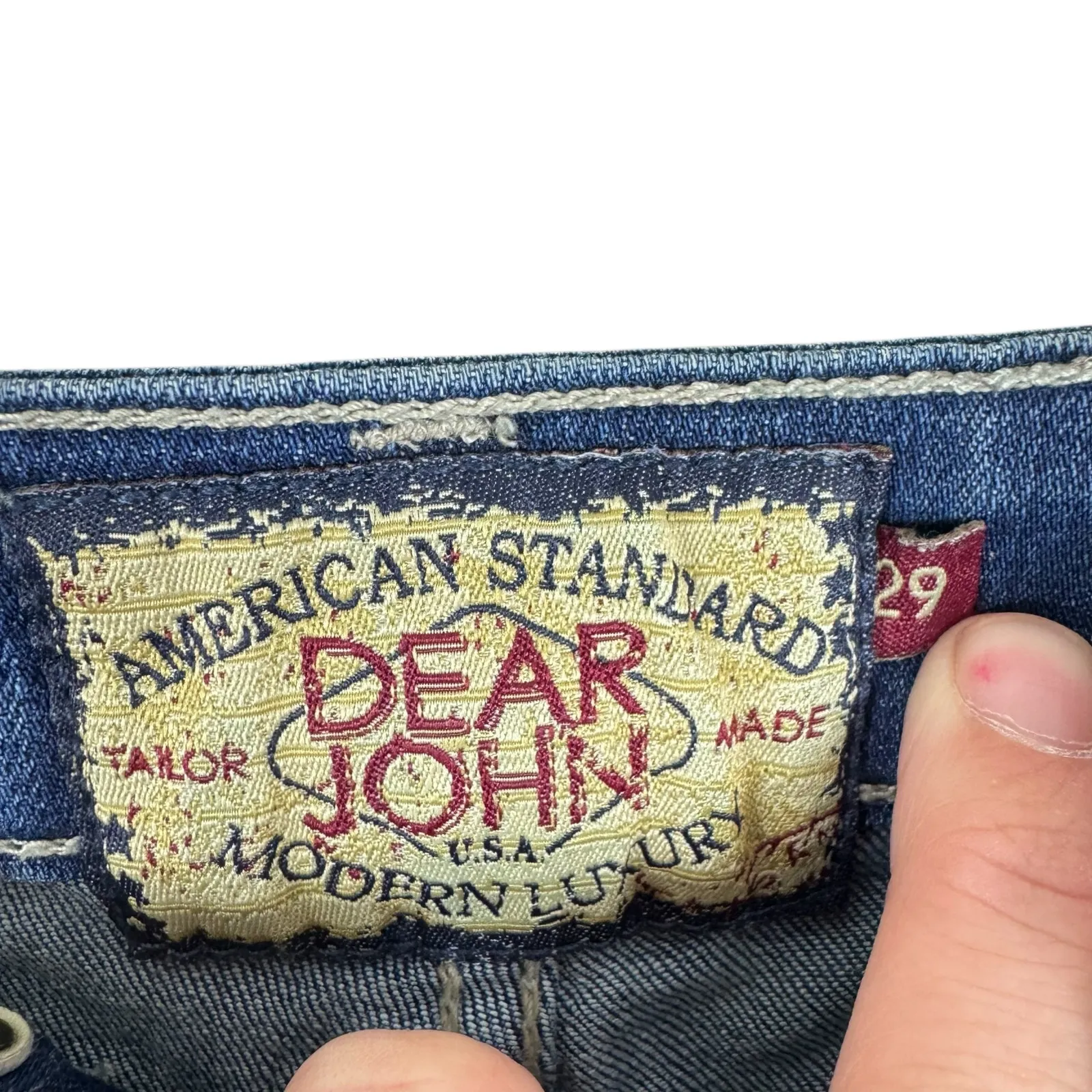 Dear John American Standard Tailor Made Medium Wash Mid Rise Skinny Jeans Sz 29 - Image 4