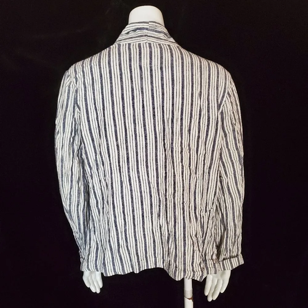 Sanctuary Blue & White Striped Blazer (L) - Image 4