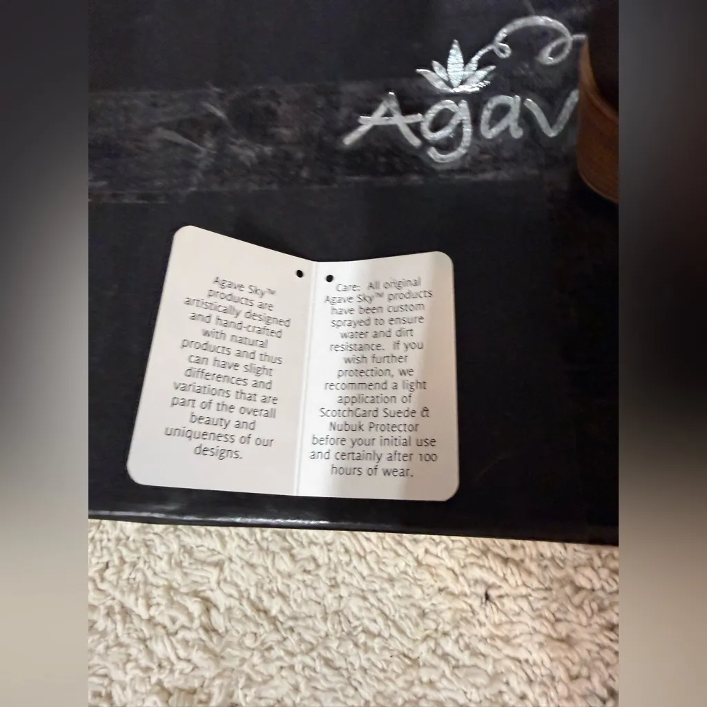 NIB Agave Sky Jasmine Cowgirl Brown w/Cream Stitch Mid - Image 11