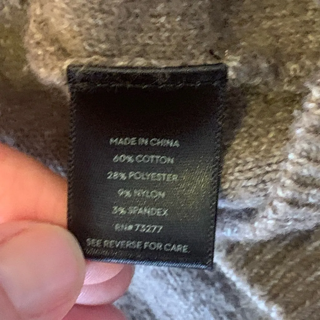 Simply Vera Vera Wang Sweater medium Gray Turtleneck Asymmetrical - Image 4