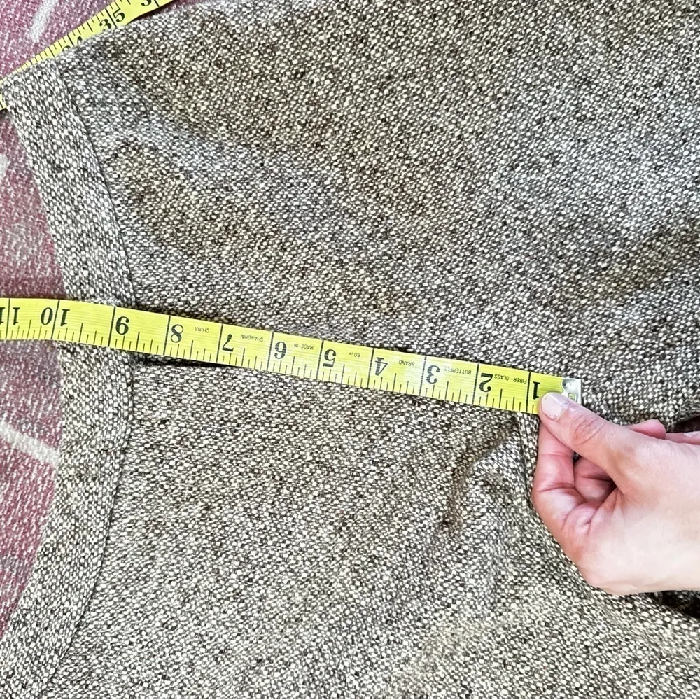 Gerard Darel  Ankle Tan Brown Woven Cuff Zip Clasp Closure Trouser Pants 36 - Image 11