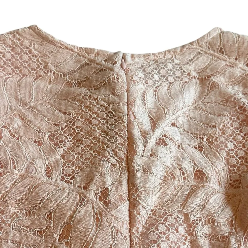 Lovers + Friends Marlie Pink Lace Dress Shift 3/4 Sleeves Size Small Women's NWT - Image 8