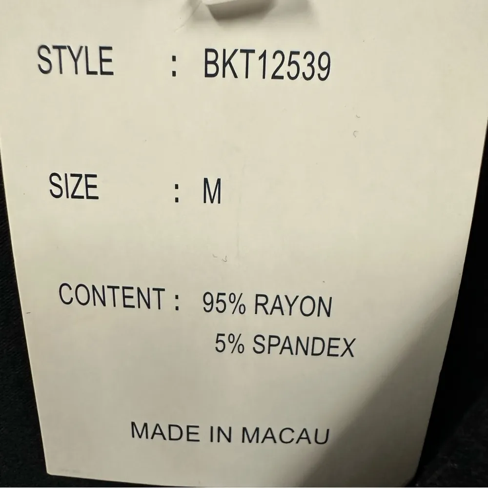 Boston Proper Black Rayon Wrap Peplum Embellished Velvet Waist Long Sleeve M - Image 9