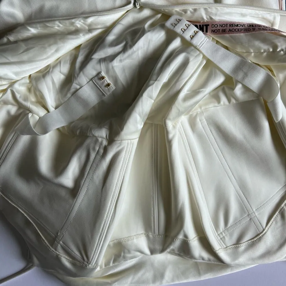 HOUSE OF CB Anja Ivory Satin Corset Dress NWT L+ 14/16 - Image 14