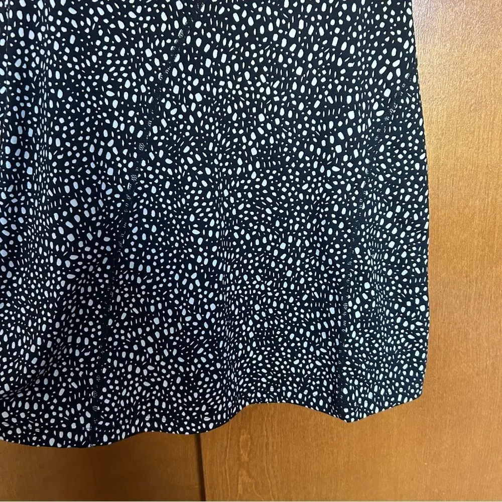 Title nine Sayonara Cafe Sleeve Polka Dot V-Neck Mini Dress Black & White Small - Image 3