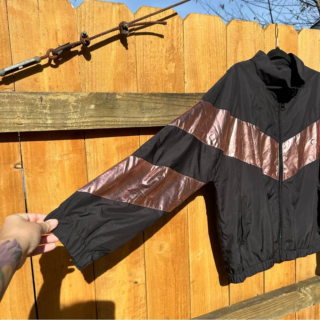 NWT Zyia Pink Shine Rose Gold Metallic Block Jacket‎ Size XXL - Image 4