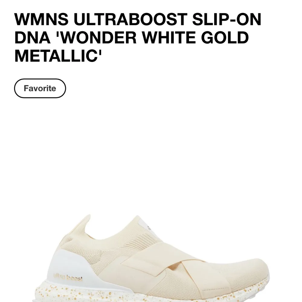 Adidas women’s size 9 1/2 ultra boost DNA slip on wonder white Gold Metallic - Image 2