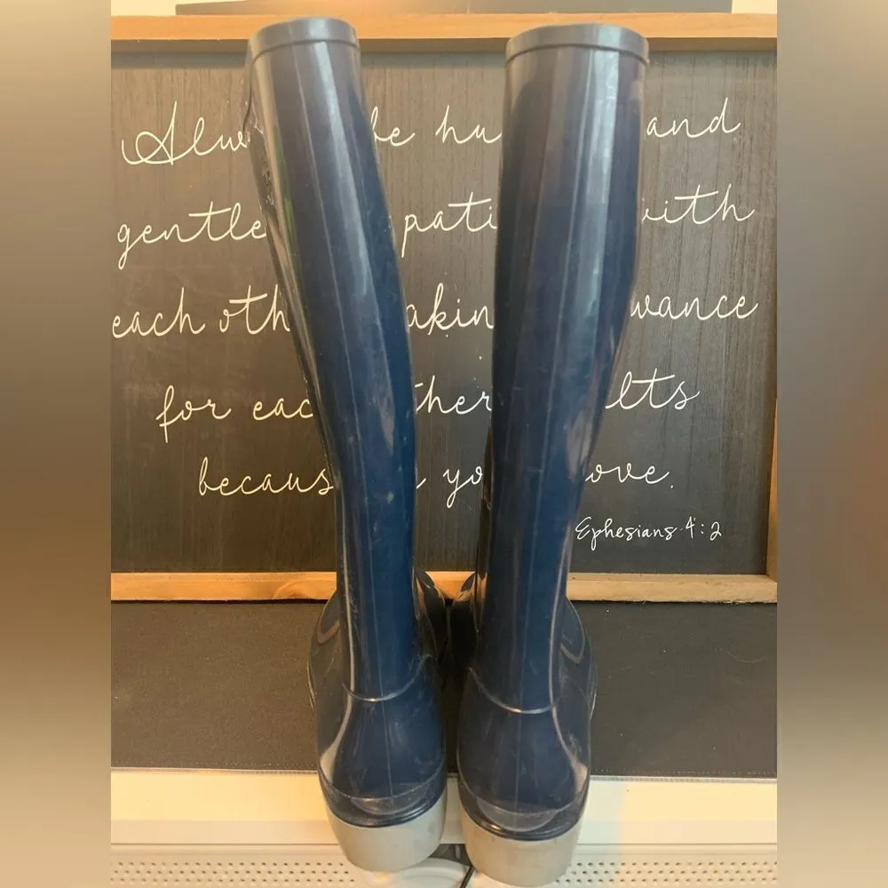 Tingles Navy Rubber Boots size 8‎ Blue - Image 8