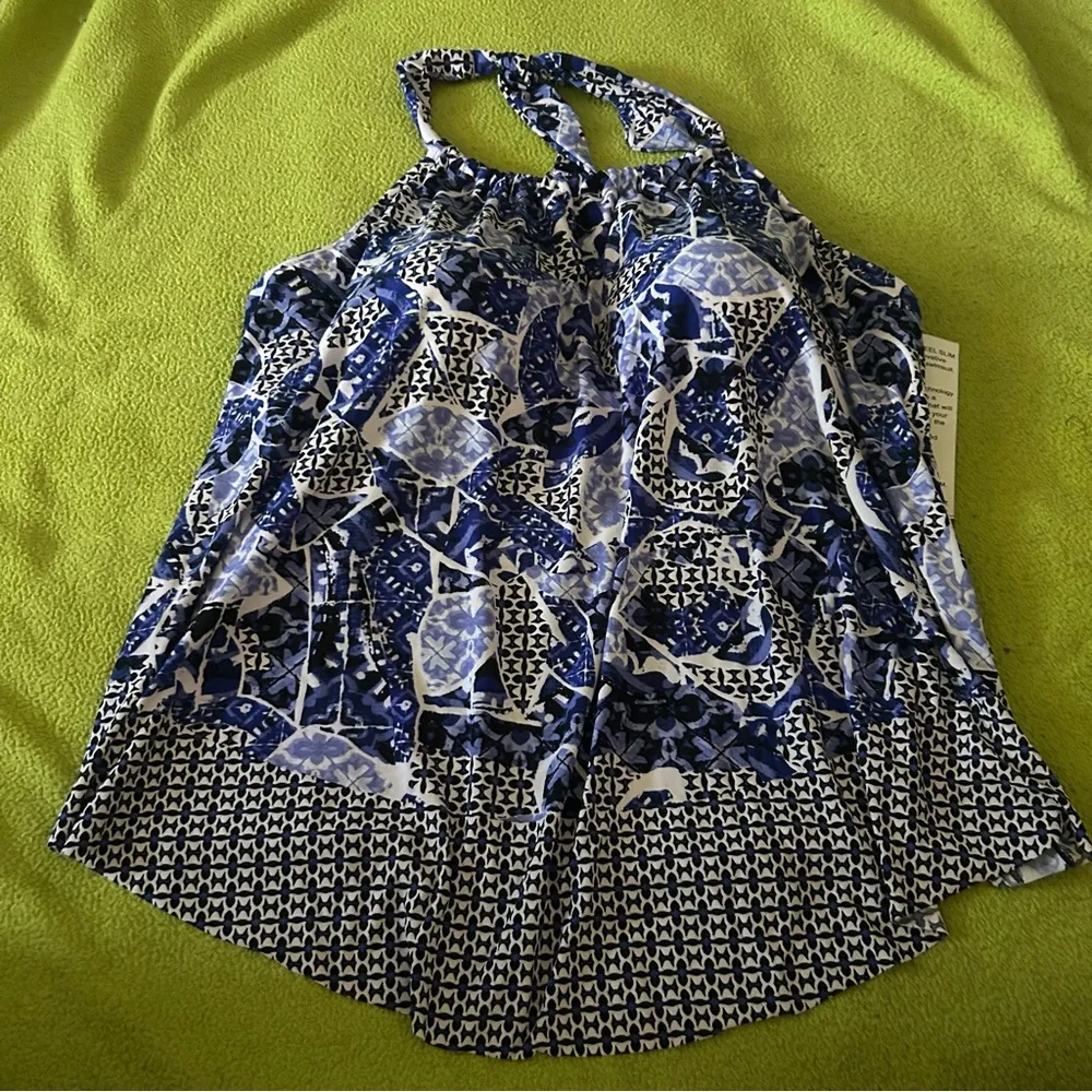 Blue Patterned Taninki Top Size 20W - Image 2