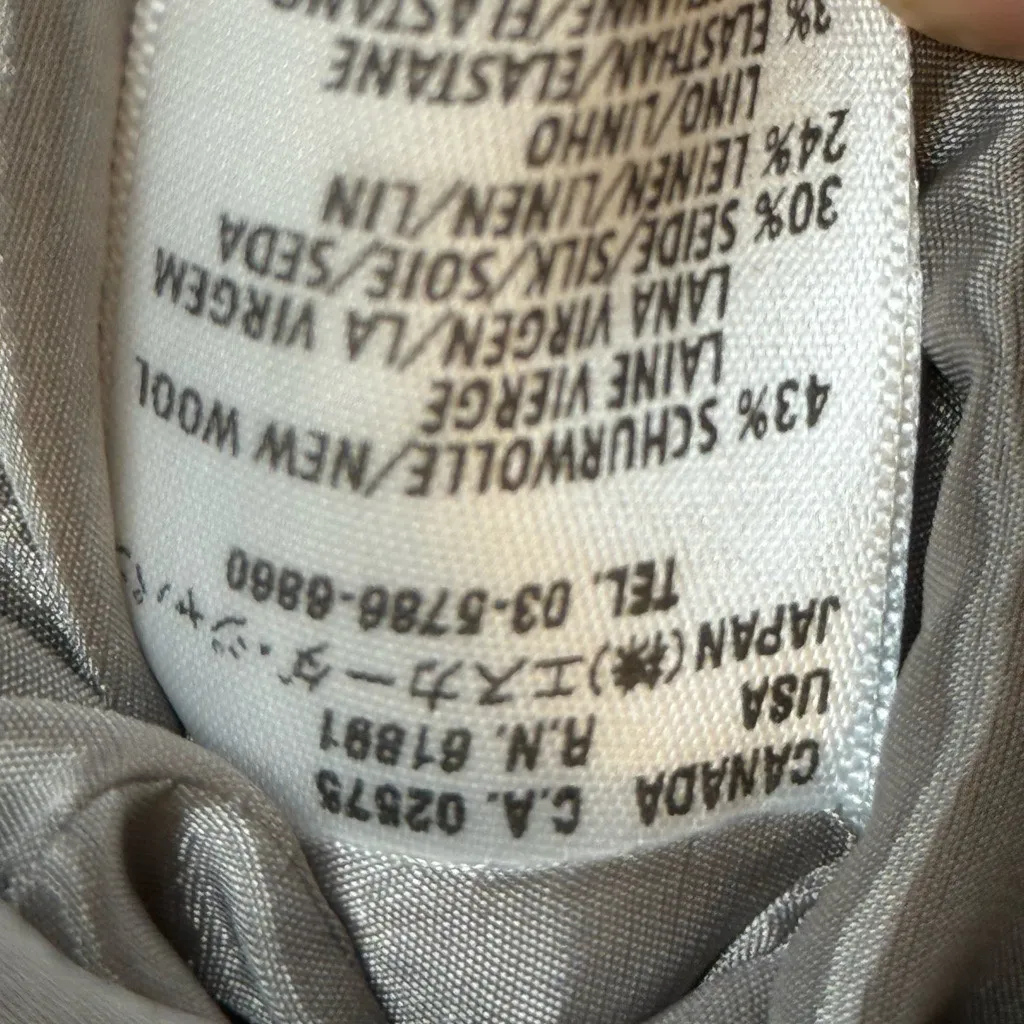 Vintage Escada gray linen matching blazer jacket & trouser 2 piece set Size 38 jacket 40 pants - Image 3