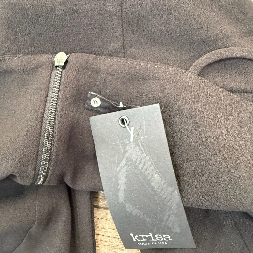 Krisa Black Deep V Cami Midi Dress‎ stretchy Revolve clothing xs - Image 7