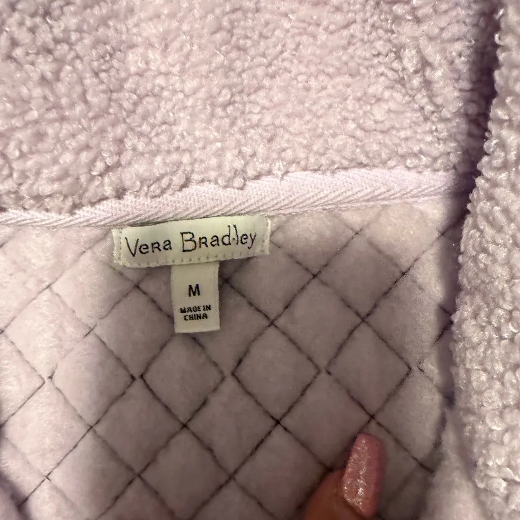 Vera Bradley Lavender Sweatshirt with Navy Floral Accents - Image 3