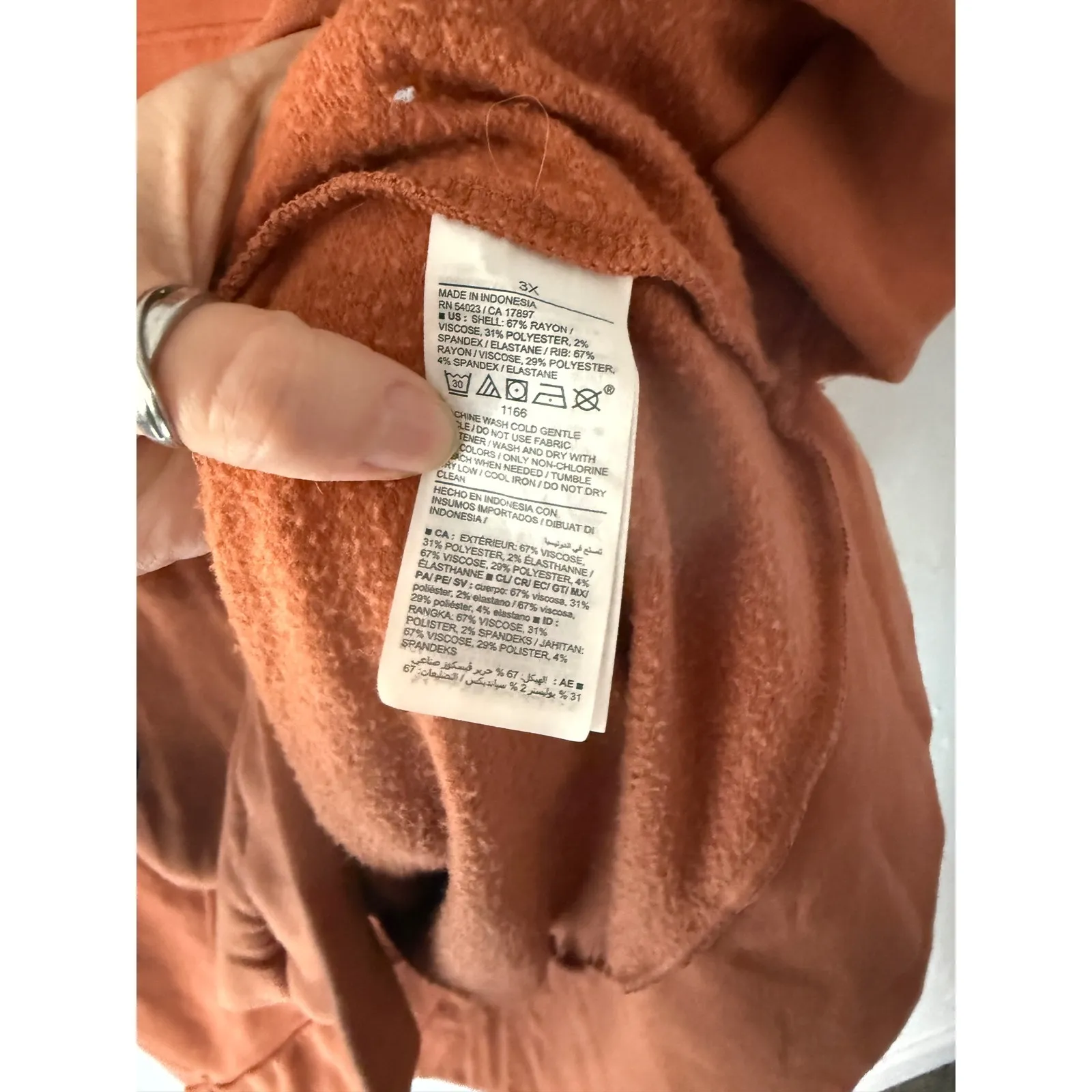 Old Navy Oversized Hoodie Sweatshirt Women Rust Orange Plus 3X Casual Comfort - Image 9