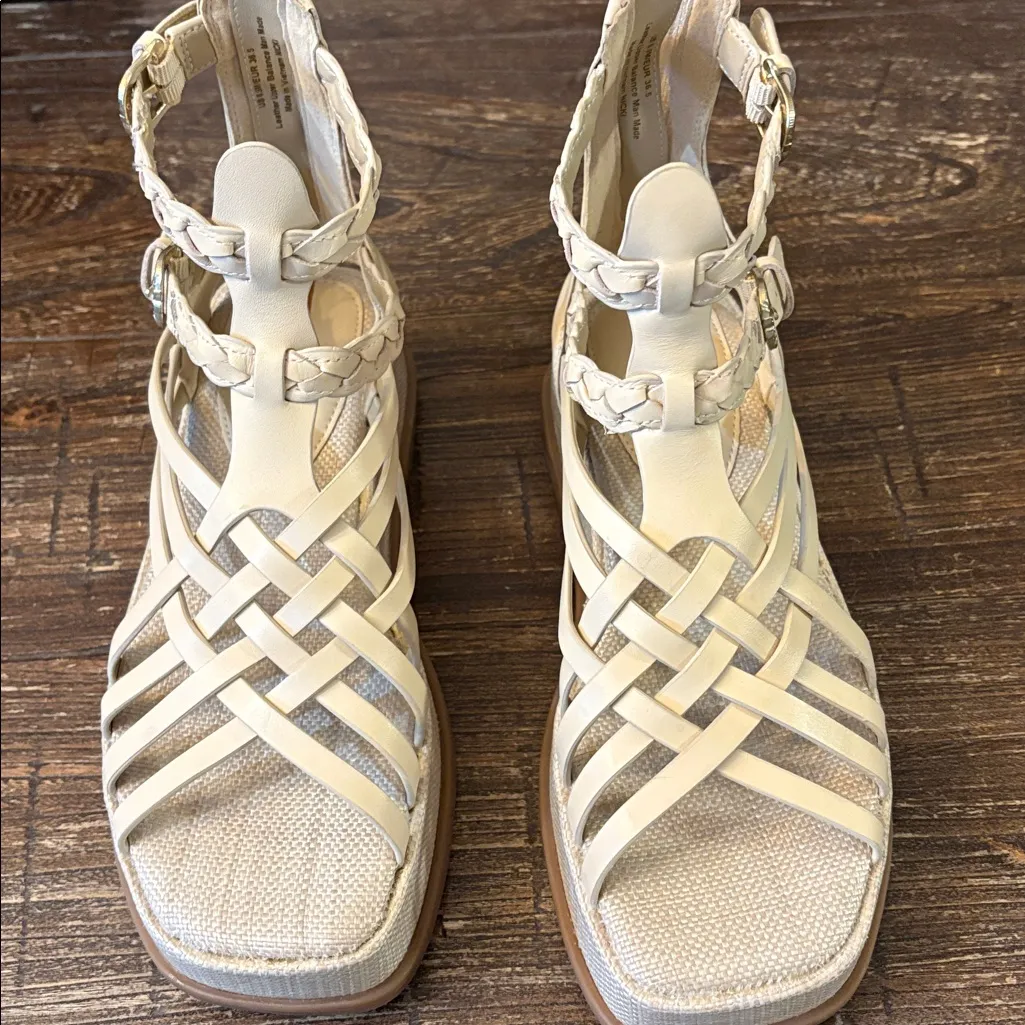 Sam Edelman Nicki Gladiator Sandals Size 6.5 Tan Leather Strappy Platform - Image 5