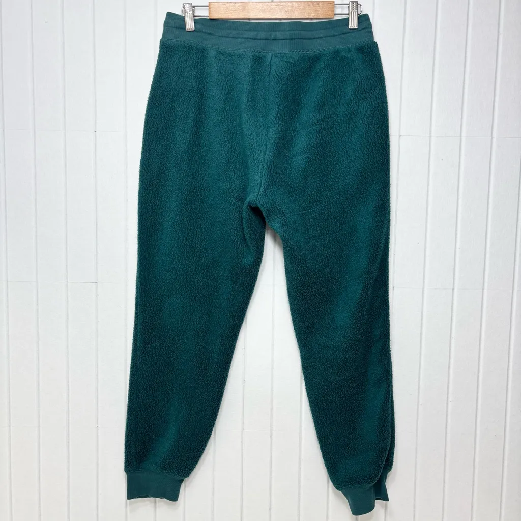 Old Navy Women’s Mid-Rise Vintage Sherpa Sweatpants Teal Size M - Image 3
