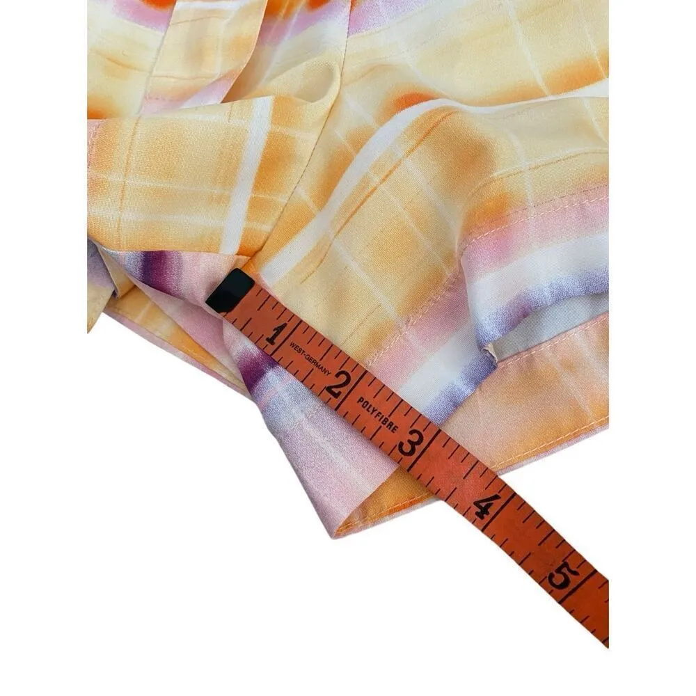 Future Collective Ruffle Trim Flowy Shorts Sz XL Coastal Beach Everyday Formal Orange - Image 8