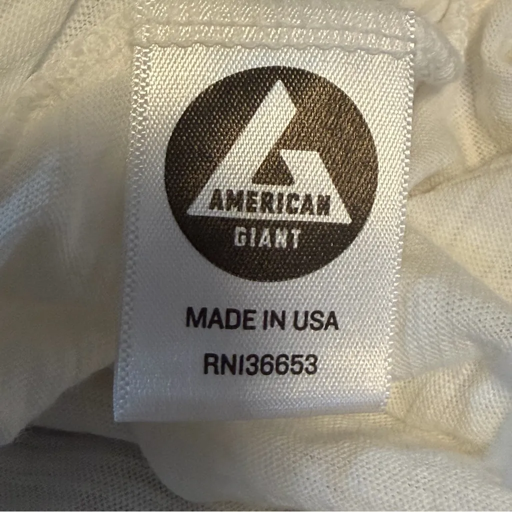 American Giant Supima Cotton Slub Tee White Women's L Size L - Image 6