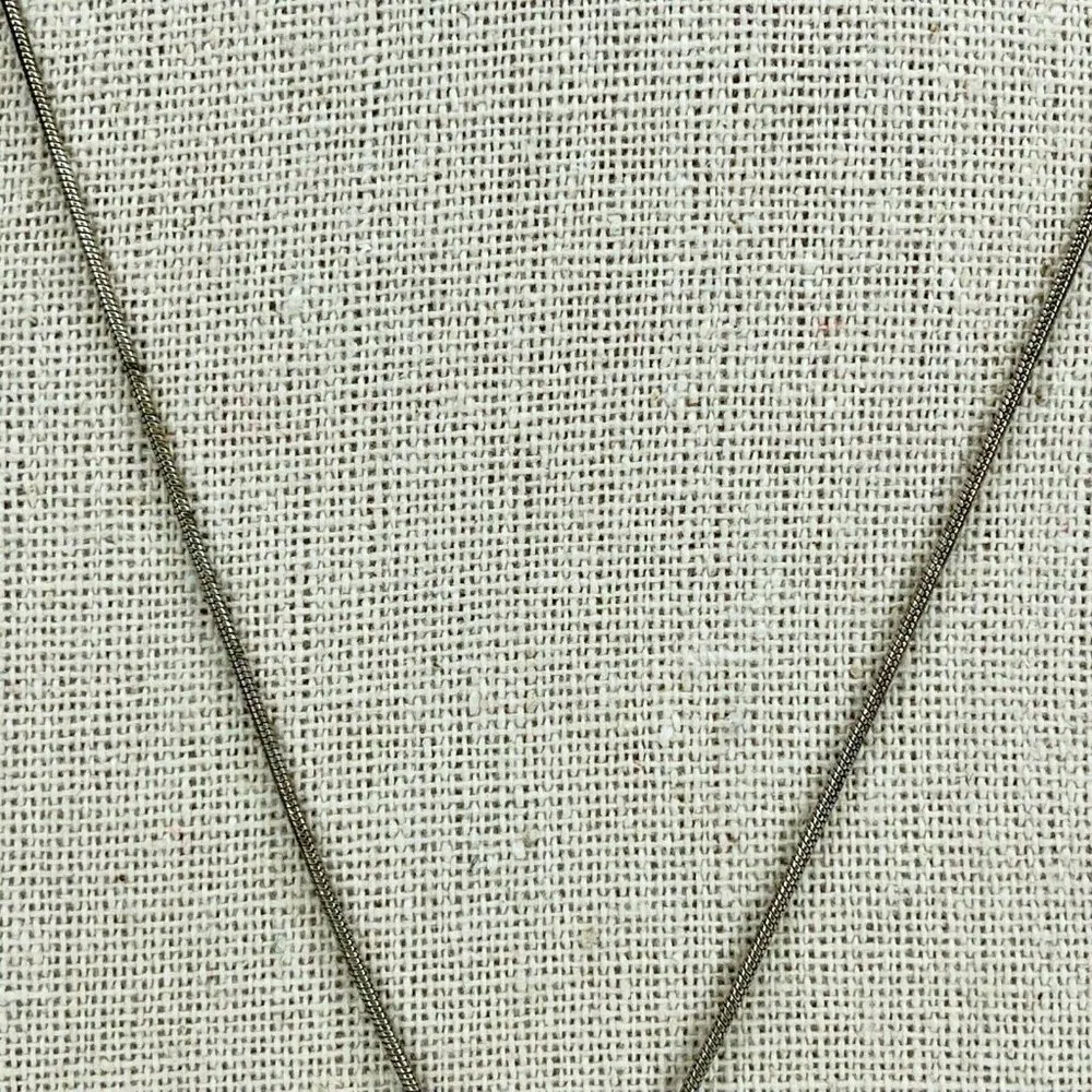 Claires Silver Tone Rhinestone A Initial Monogram Letter Pendant Necklace - Image 4