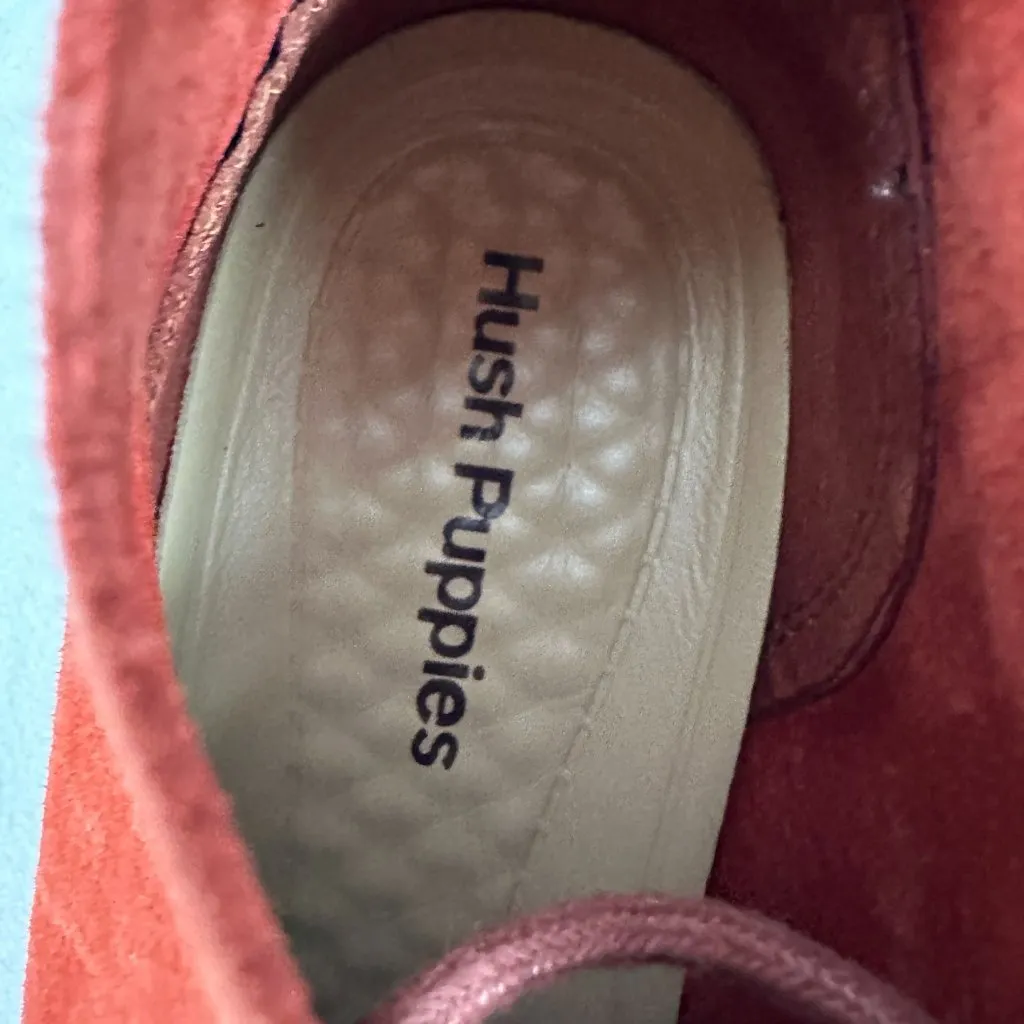 Hush Puppies Rust Suede Chukka Boots Mens Size 8.5 Lightweight Cushion Sole - Image 2