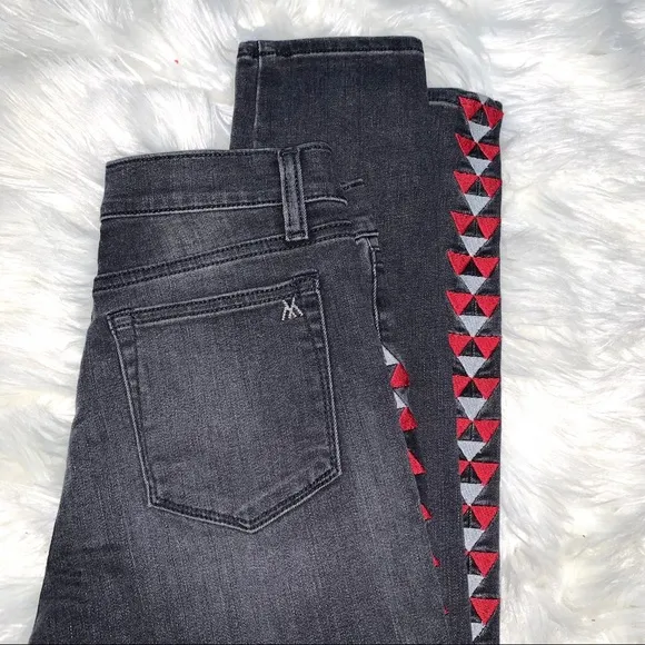 Miss Me Vintage Embroidered Denim Skinny Jeans 27 - Image 2