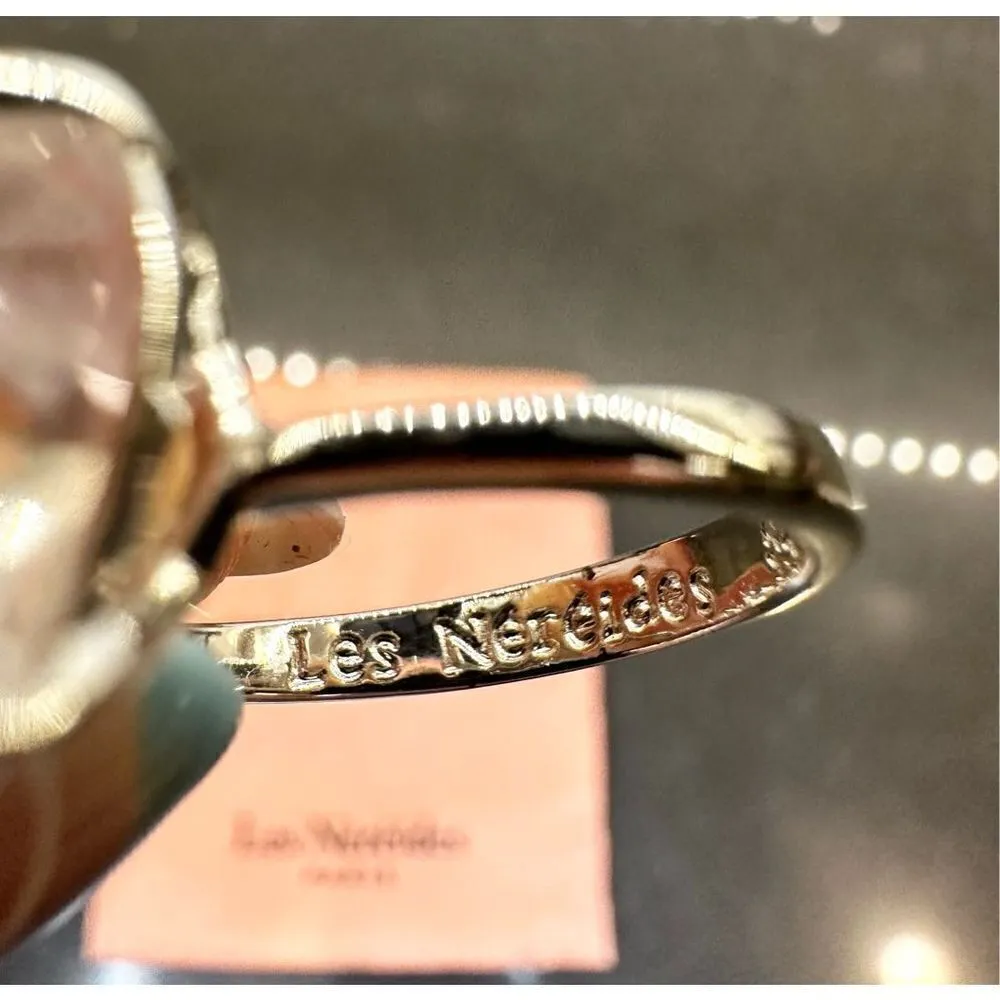 Les Nereides Ladies Silver Crystal Heart Ring Silver - Image 10