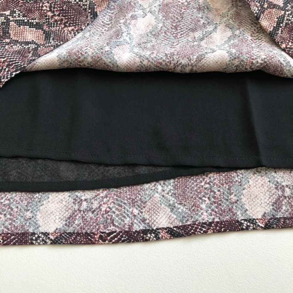 Equipment Bonnie Snake Print Keyhole Shift Dress S - Image 4