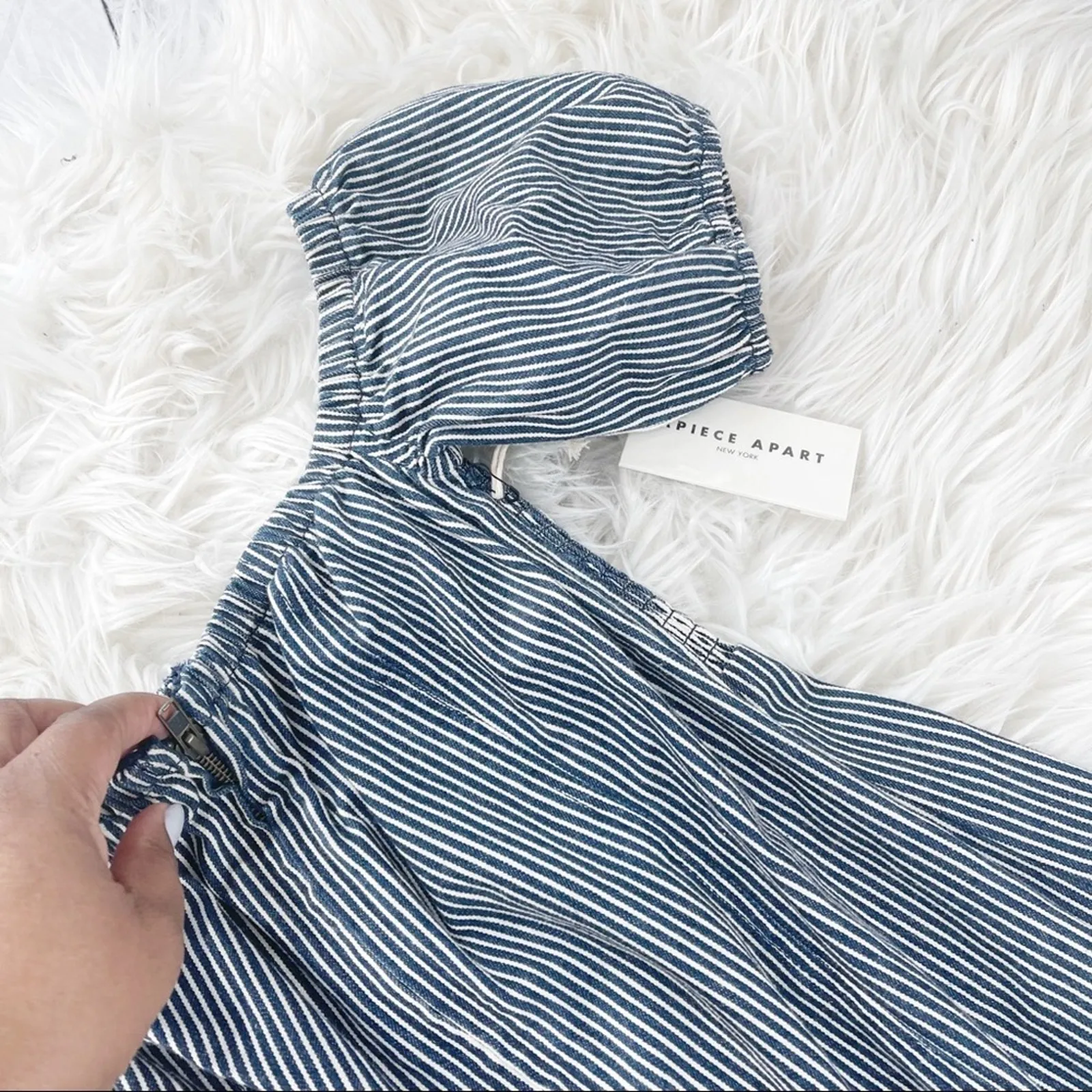 Apiece Apart - Blue Isla‎ Mujeres Off The Shoulder Denim Dress NEW - Image 7