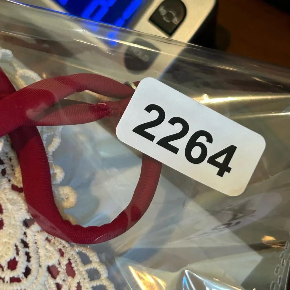 Cupshe Swimsuit Womens M Burgundy Lace Plunge One Piece Swimsuit NEW‎ - Image 7