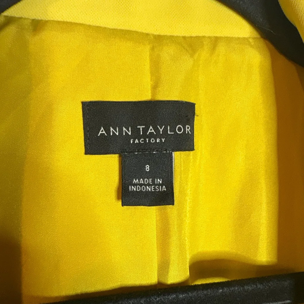 Ann Taylor yellow open blazer jacket - Image 3