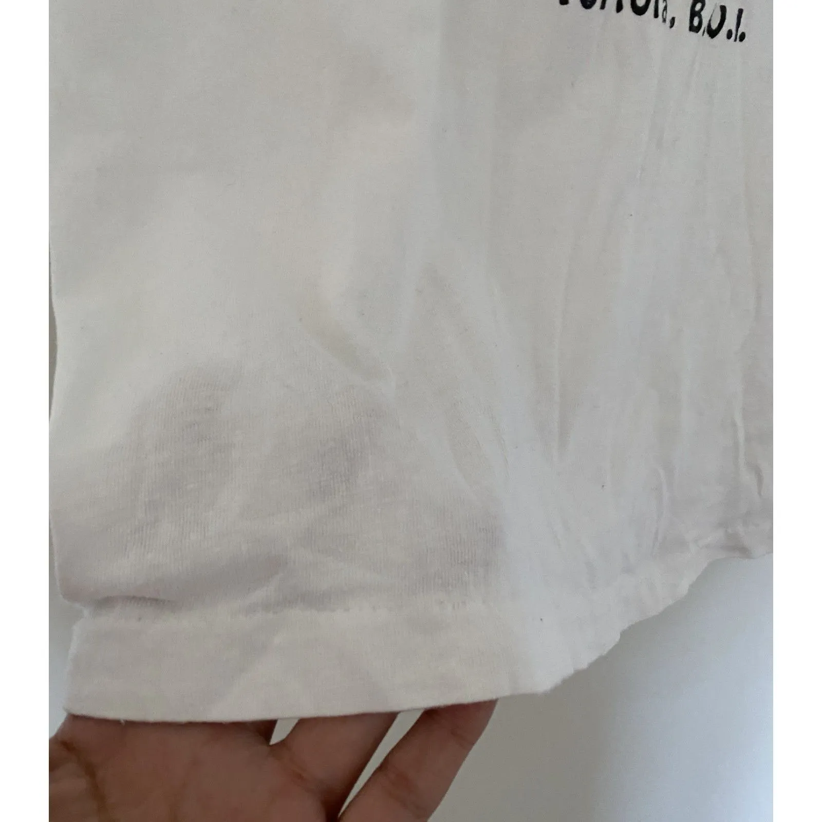 VTG Pacific 90s Single Stitch Vibrant Fish Logo Tortola Short Sleeve Tee L White Size L - Image 3