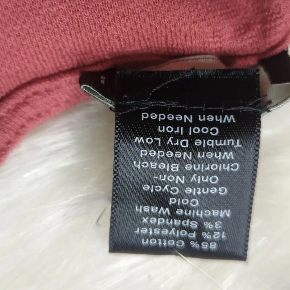 Ann Taylor Factory T-shirt‎ Top Mauve Pink Textured Knit L NWT - Image 4