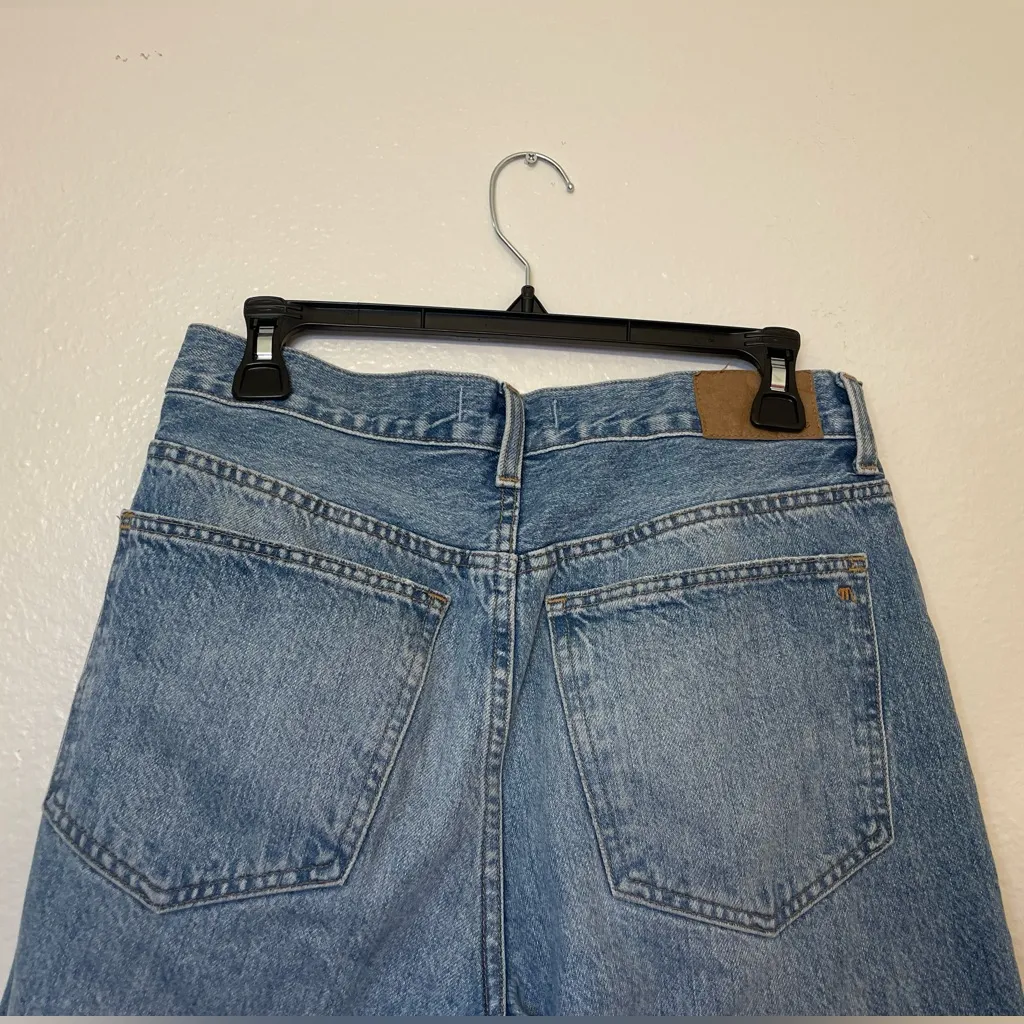 Madewell The Dadjean in Brockport Wash Ripped Edition Straight Leg Jeans Size 27 - Image 8