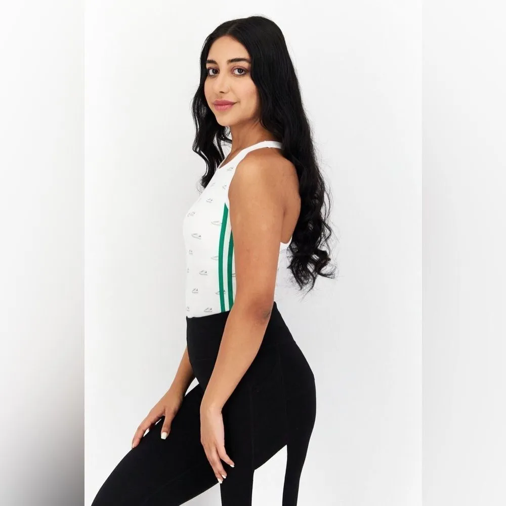 Adidas NWT Women's White and Green running bodysuit - small - Image 2