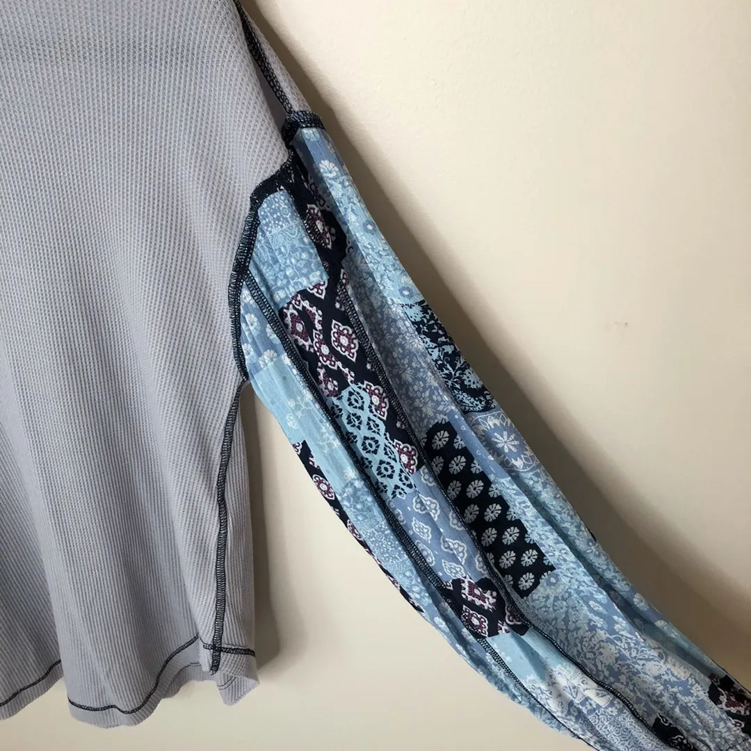 Mystree Grey Waffle Knit Ballon Sleeve top - Image 7